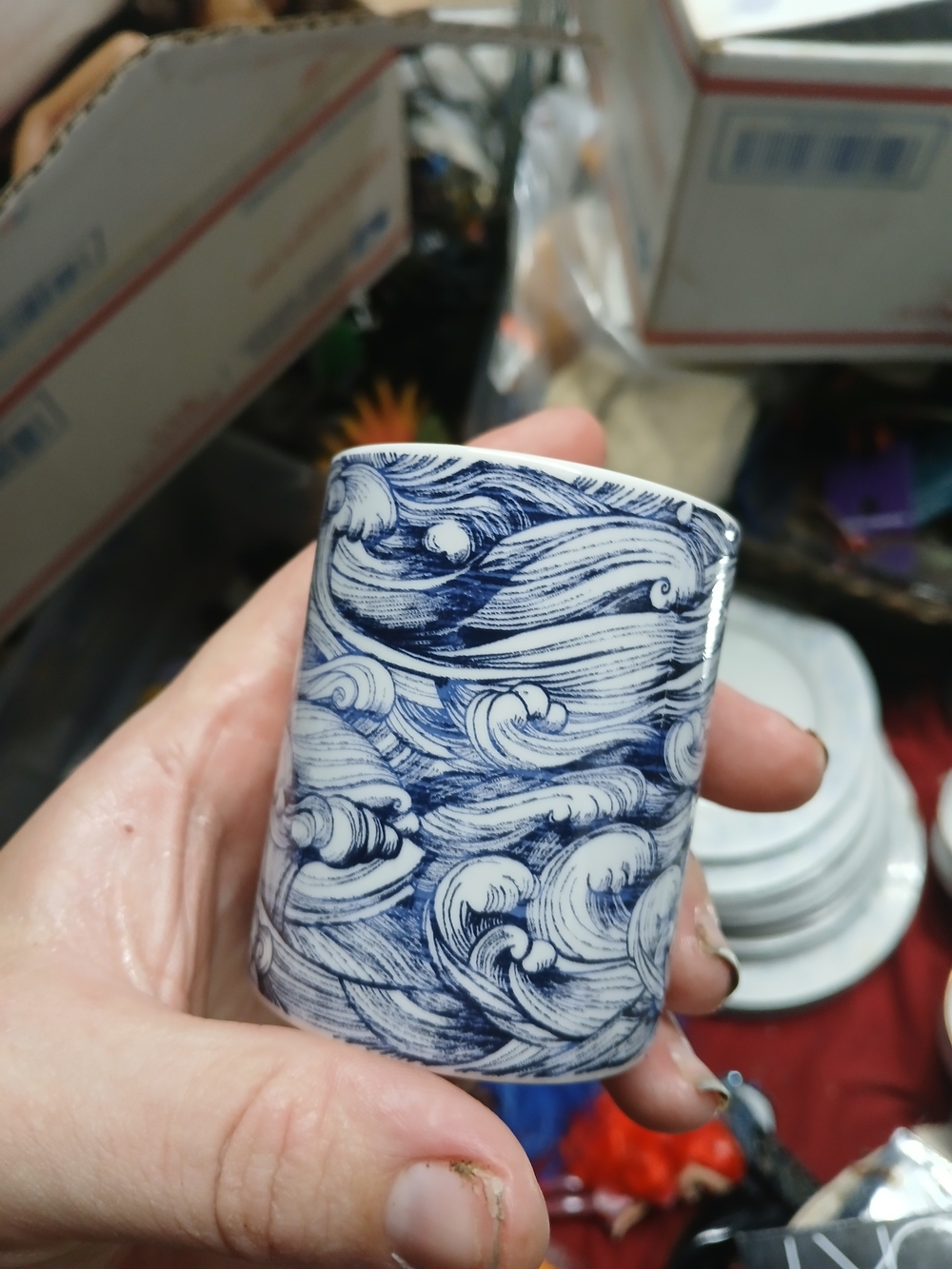 L'or de Seraphine Whitby scented candle Holder 3" Waves